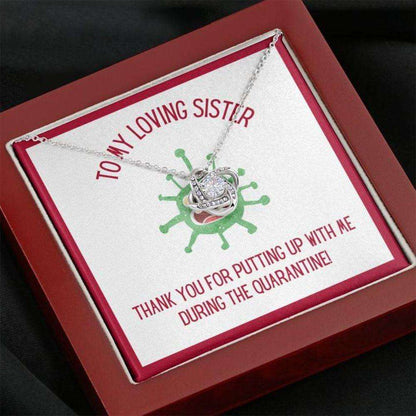 Sister Necklace “ Gift To Sister “ Gift Necklace With Message Card Sister Quarantine Stronger Together Gifts for Sister Rakva