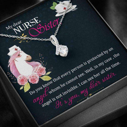 Sister Necklace “ Gift To Sister “ Gift Necklace With Message Card To My Nurse Sister The Gifts for Sister Rakva