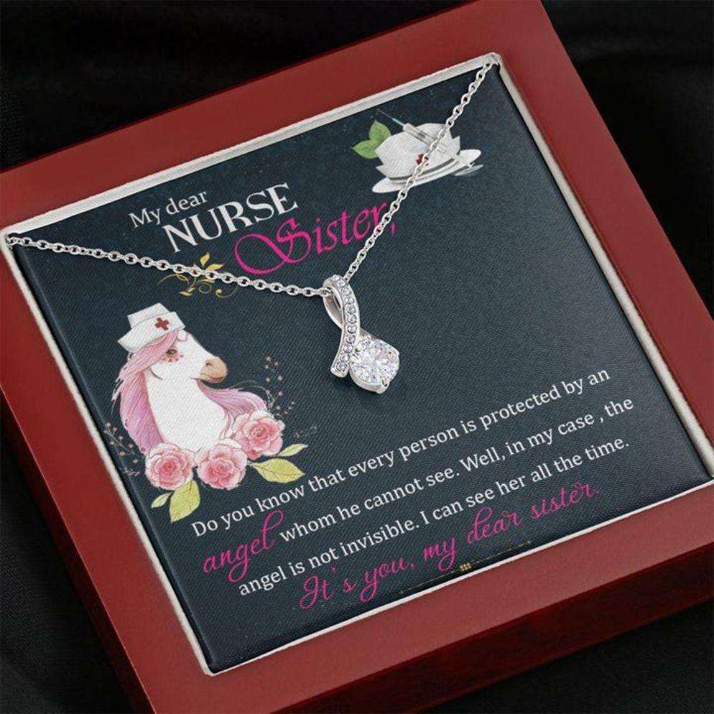 Sister Necklace “ Gift To Sister “ Gift Necklace With Message Card To My Nurse Sister The Gifts for Sister Rakva