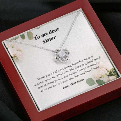 Sister Necklace “ Gift To Sister “ Gift Necklace With Message Card To My Sister “ Thankful Gifts for Sister Rakva