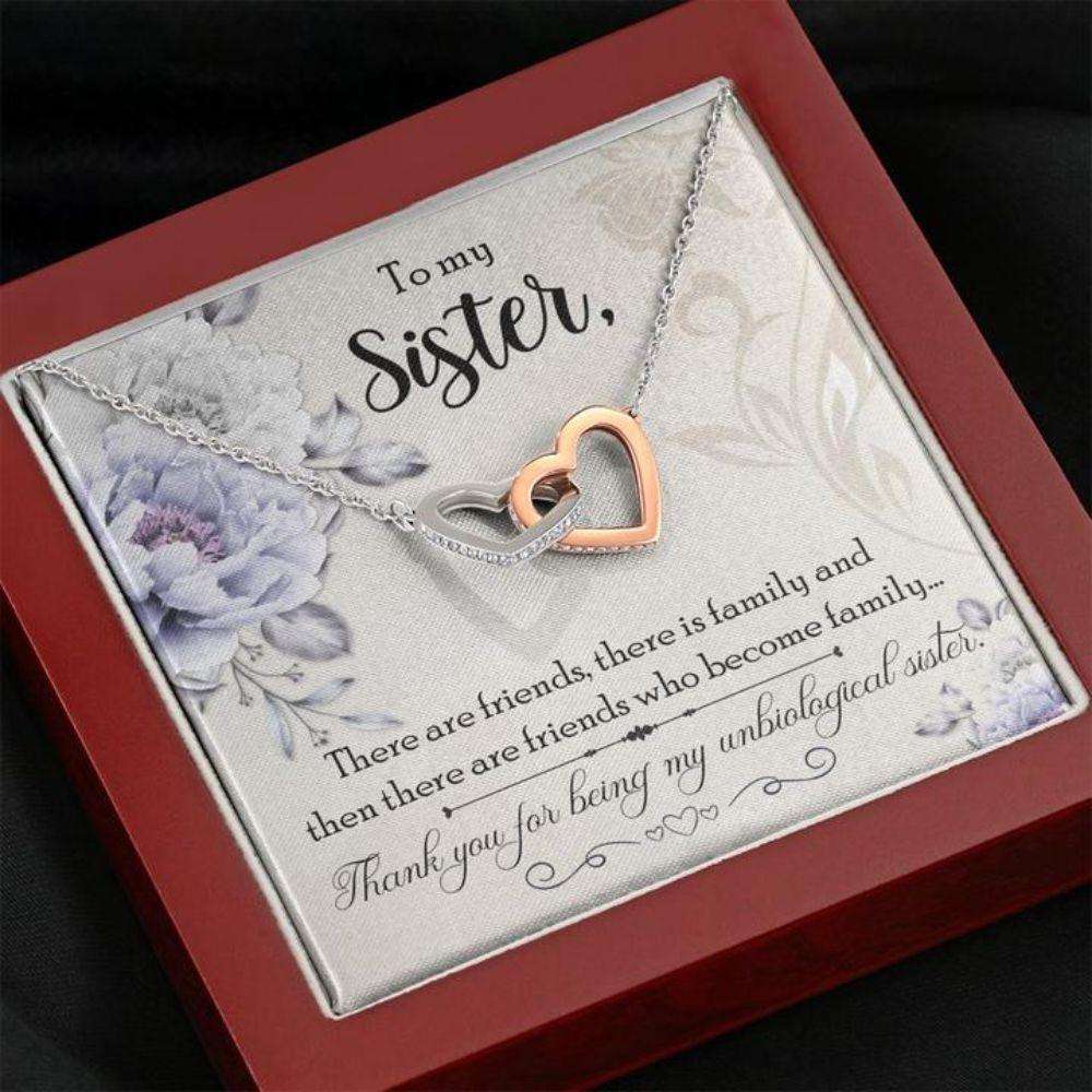 Sister Necklace “ Gift To Sister “ Gift Necklace With Message Card To My Unbiological Sister Gifts for Sister Rakva