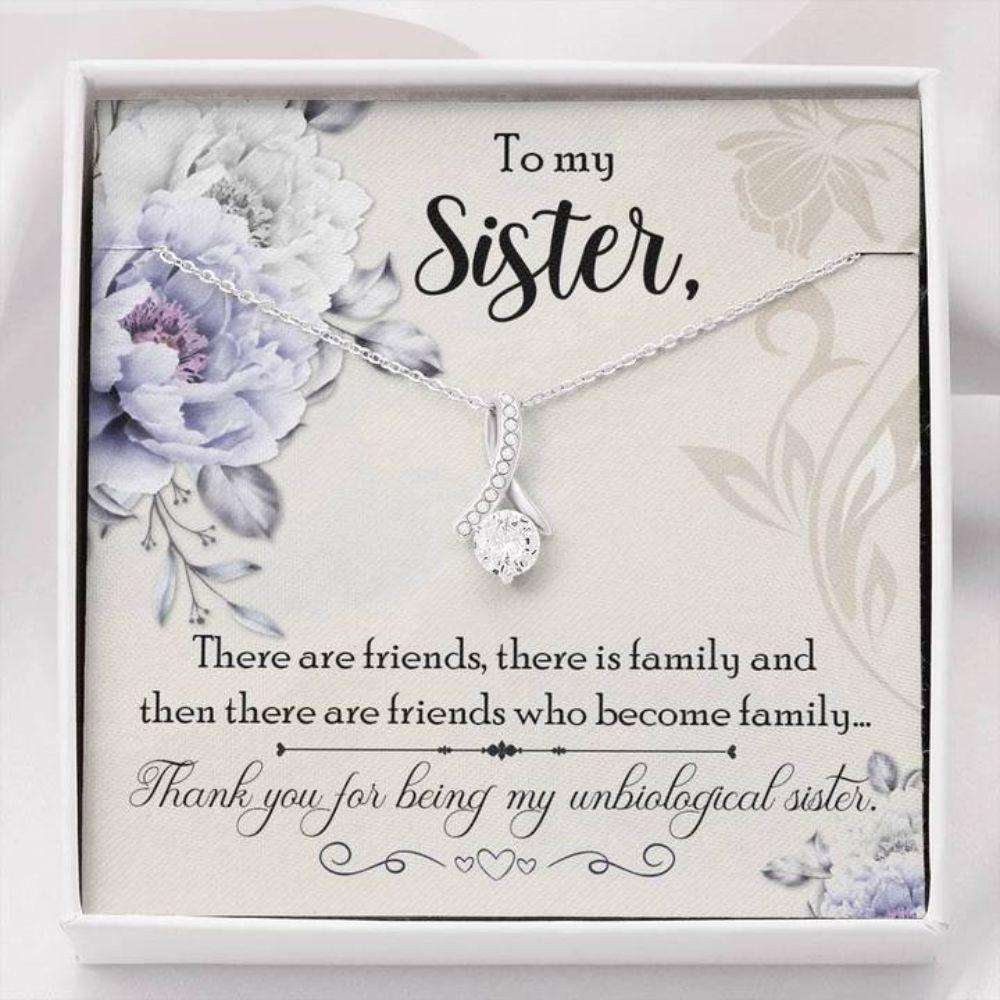 Sister Necklace “ Gift To Sister “ Gift Necklace With Message Card To My Unbiological Sister Gifts for Sister Rakva