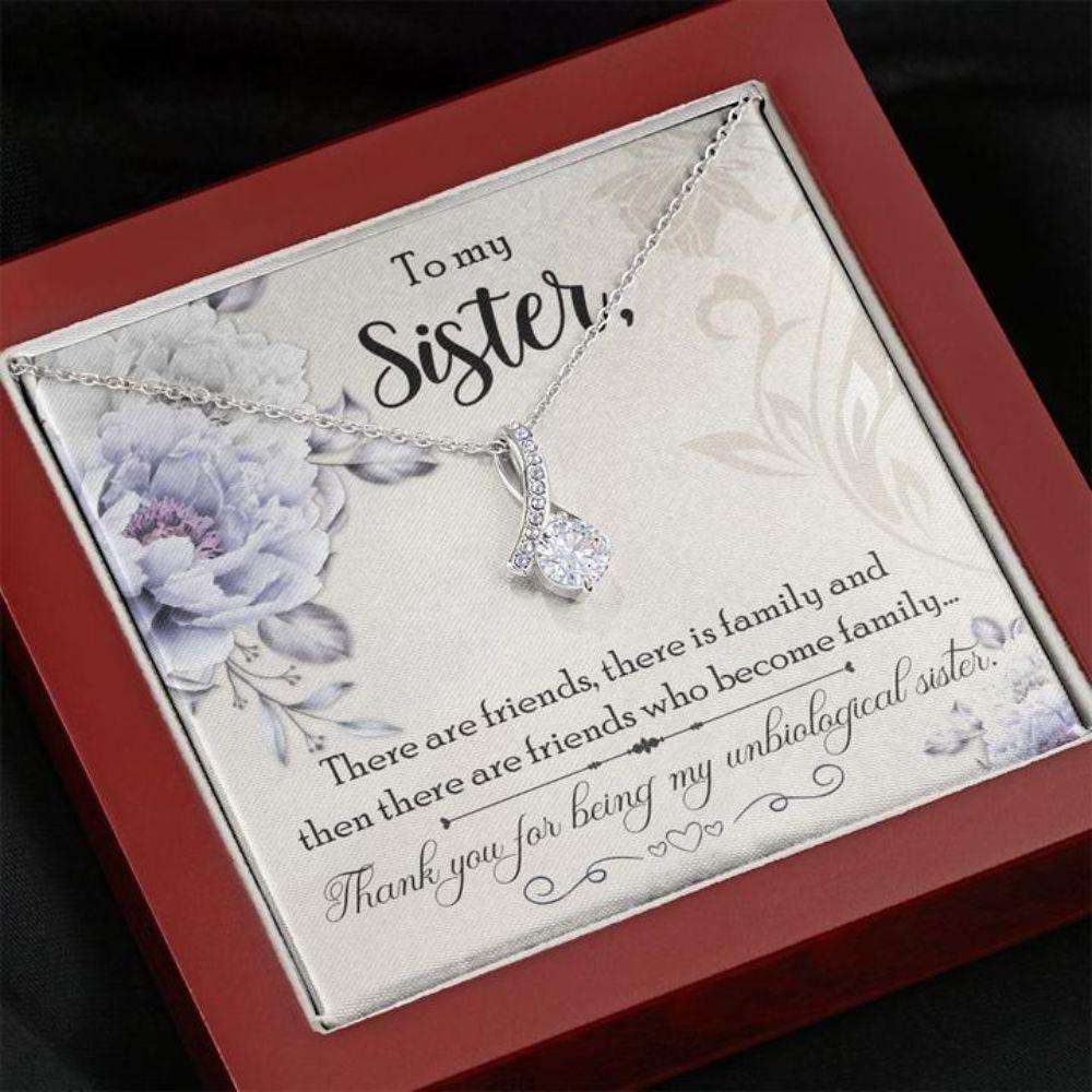 Sister Necklace “ Gift To Sister “ Gift Necklace With Message Card To My Unbiological Sister Gifts for Sister Rakva