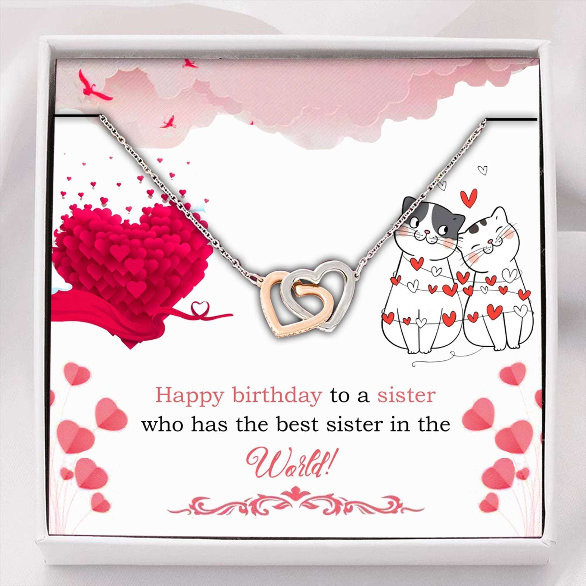 Sister Necklace, Happy Birthday To My Sister Necklace, Gift For Best Friend, Soul Sister Gifts For Friend Rakva