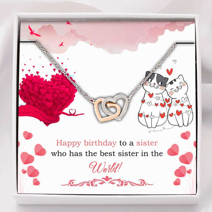 Sister Necklace, Happy Birthday To My Sister Necklace, Gift For Best Friend, Soul Sister Gifts For Friend Rakva