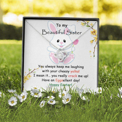 Sister Necklace, Happy Easter Day To My Sister, Gifts For Sister, Sister Necklace With Message Card, Easter Gifts For Sister Gifts for Sister Rakva