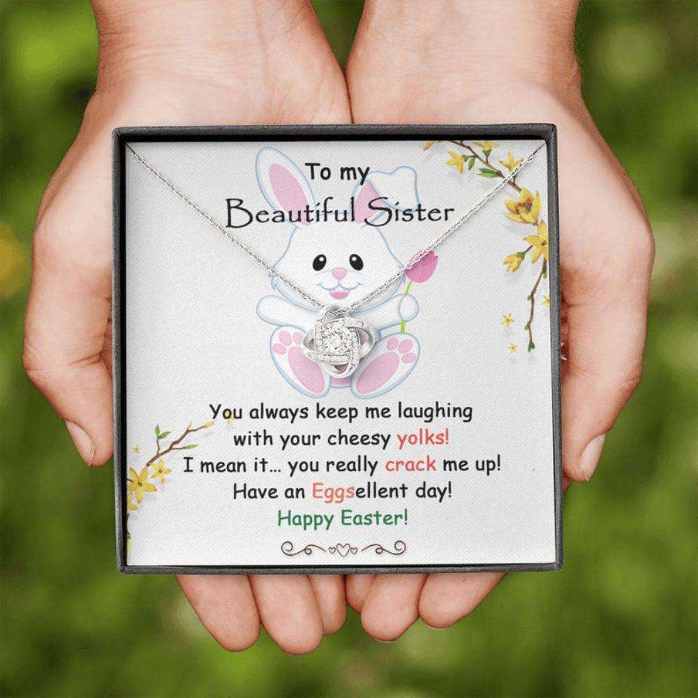 Sister Necklace, Happy Easter Day To My Sister Necklace, Easter Gifts For Sister, Best Friend Gifts For Friend Rakva