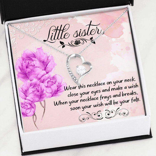 Sister Necklace, Little Sister Wish Necklace, Sister Birthday Gift, Younger Sister Gift From Big Sister, Sister Christmas Gift, Forever Gifts for Sister Rakva