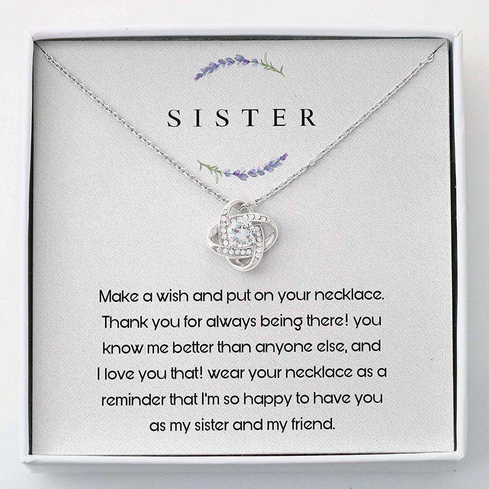 Sister Necklace, Love Knots Necklace “ Sister Necklace My Sister And My Friend Gifts For Friend Rakva