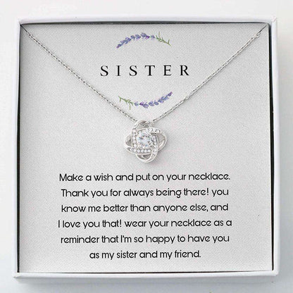 Sister Necklace, Love Knots Necklace “ Sister Necklace My Sister And My Friend Gifts For Friend Rakva