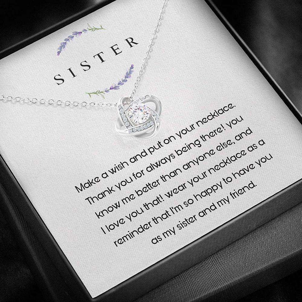 Sister Necklace, Love Knots Necklace “ Sister Necklace My Sister And My Friend Gifts For Friend Rakva