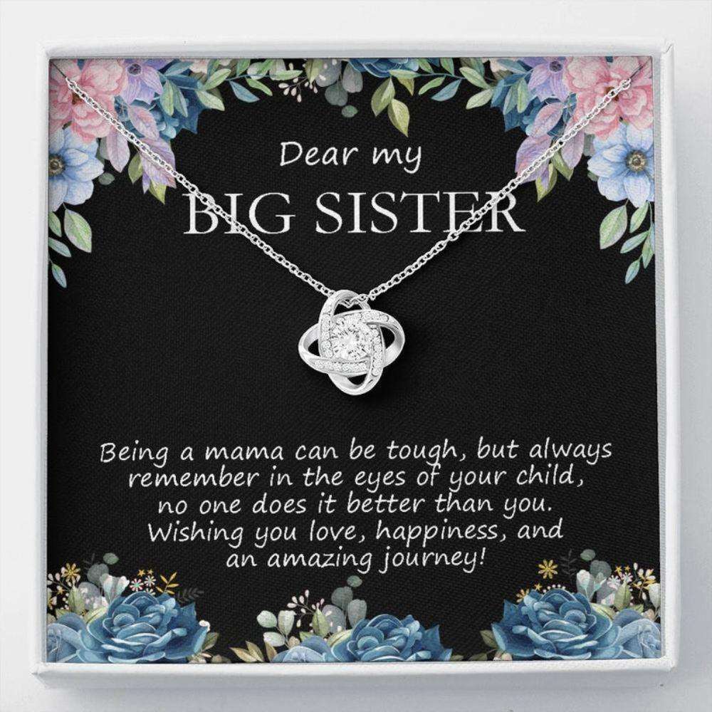 Sister Necklace, Love Necklace For Sister, Pregnant Sister Necklace, Pregnant Big Sister Gift, New Mom Gift For Sister Gifts for Sister Rakva