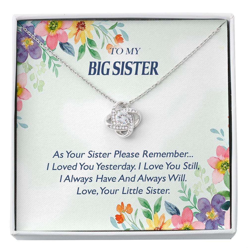 Sister Necklace, Necklace Always Will Love You, Birthday Necklace For Sister, To My Big Sister Necklace, Present For Big Sister Custom Necklace Gifts for Sister Rakva