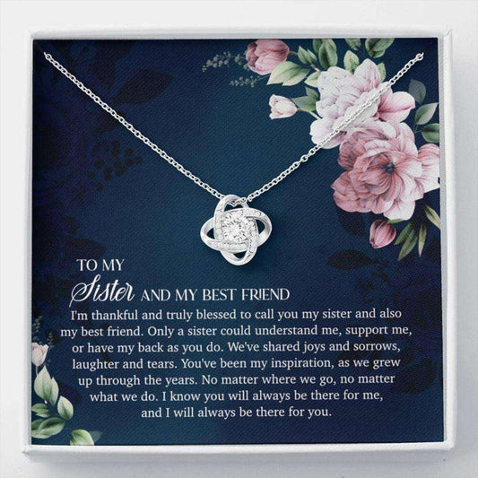 Sister Necklace, Necklace Gift For Sister “ From Sister, Birthday Gift For Sister, Long Distance Gift For Sister Gifts For Friend Rakva