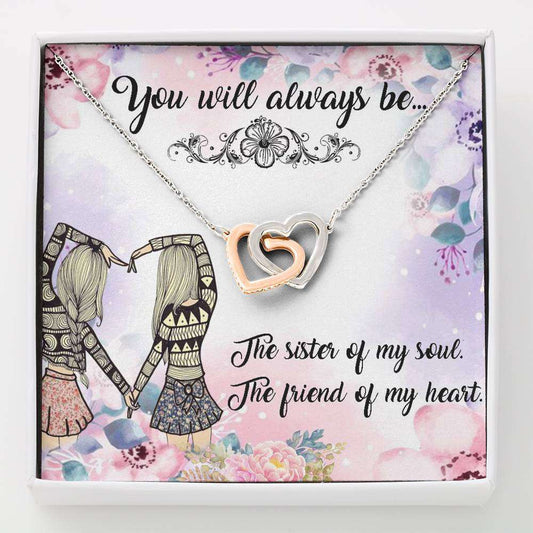 Sister Necklace, Necklace Gift For Sisters- You Will Always Be My Sister Gifts For Friend Rakva
