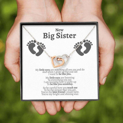 Sister Necklace, New Big Sister Gifts, Big Sister Gift From New Baby, Gifts For New Big Sister Gifts For Friend Rakva