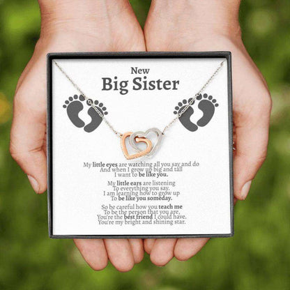 Sister Necklace, New Big Sister Necklace Gifts, Gifts From Baby To Big Sister, Future Big Sister Gifts for Sister Rakva