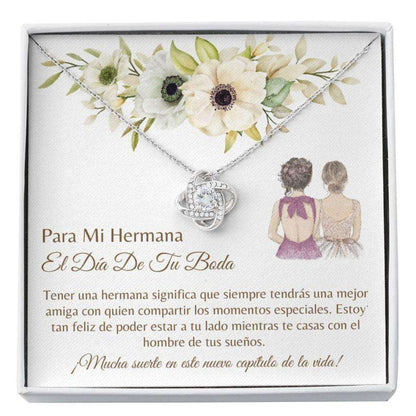 Sister Necklace, Regalo Hermana Boda “ Latina Sister Bride Gift “ Spanish Bride Card “ Bride Wedding Necklace Gift “ Hermana La Novia Gift For Bride Rakva