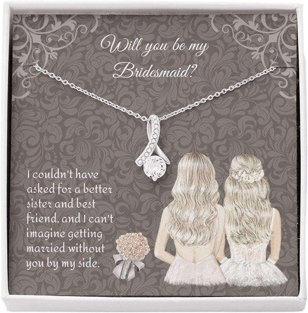 Sister Necklace, Sister And Bridesmaid Wedding Necklace Gift, Maid Of Honor, Bridesmaid Gifts For Friend Rakva