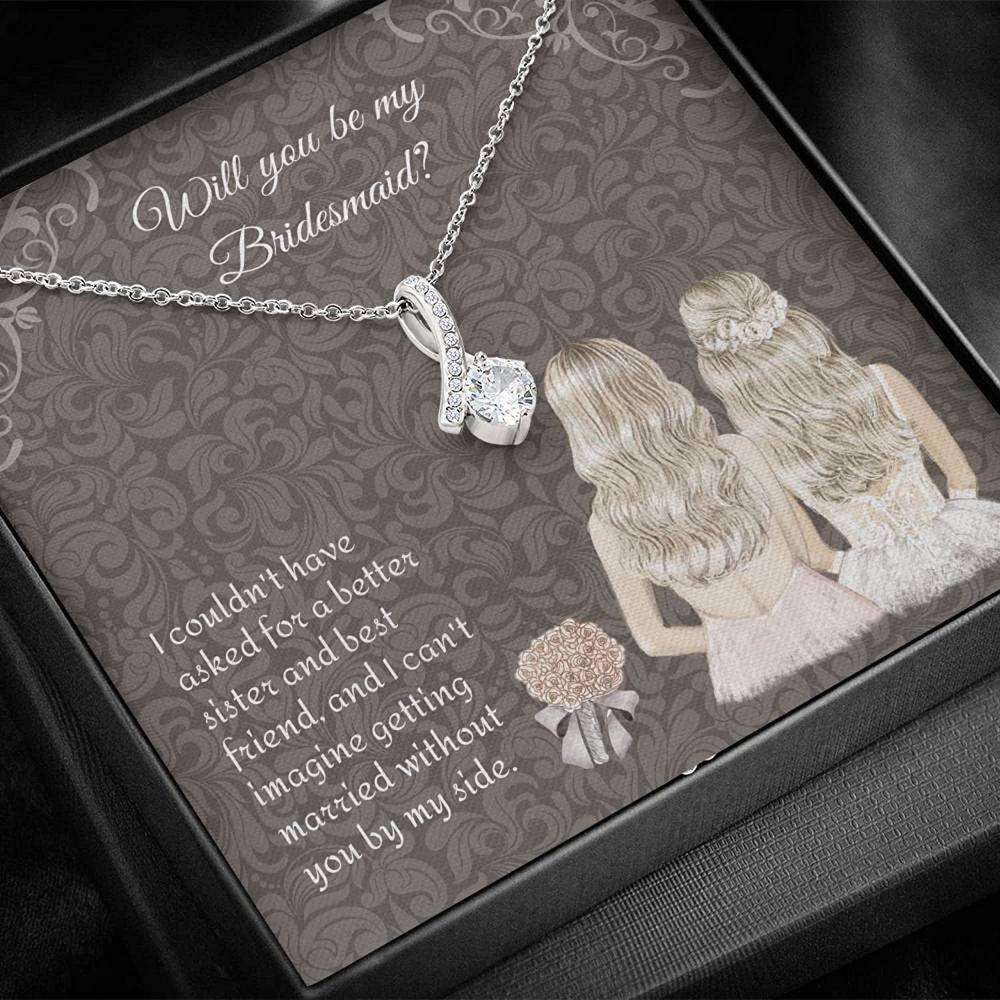 Sister Necklace, Sister And Bridesmaid Wedding Necklace Gift, Maid Of Honor, Bridesmaid Gifts For Friend Rakva