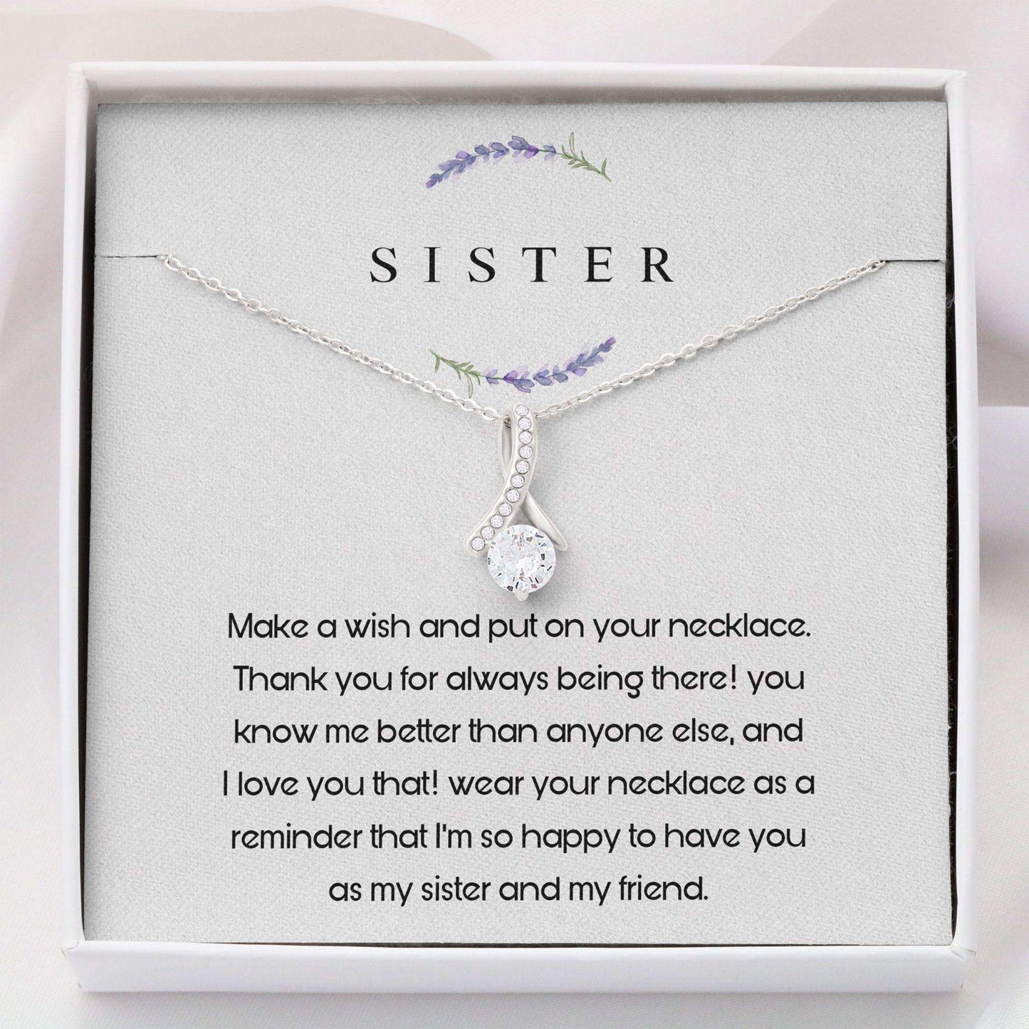 Sister Necklace, Sister Gift, Alluring Beauty Necklace “ My Sister And My Friend Gifts For Friend Rakva