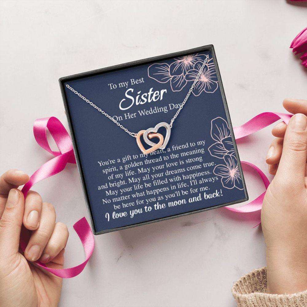 Sister Necklace, Sister Gift On Wedding Day, To Bride Necklace From Sister Brother, To My Sister On Her Wedding Necklace Gift For Bride Rakva