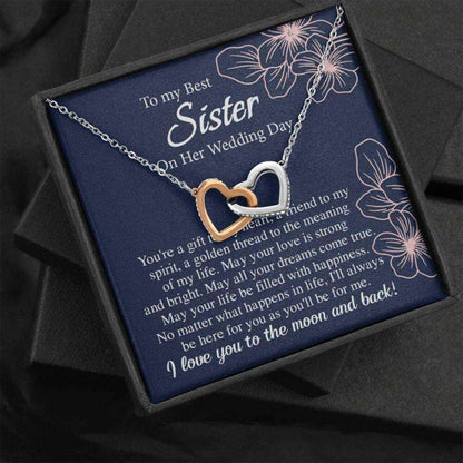 Sister Necklace, Sister Gift On Wedding Day, To Bride Necklace From Sister Brother, To My Sister On Her Wedding Necklace Gift For Bride Rakva