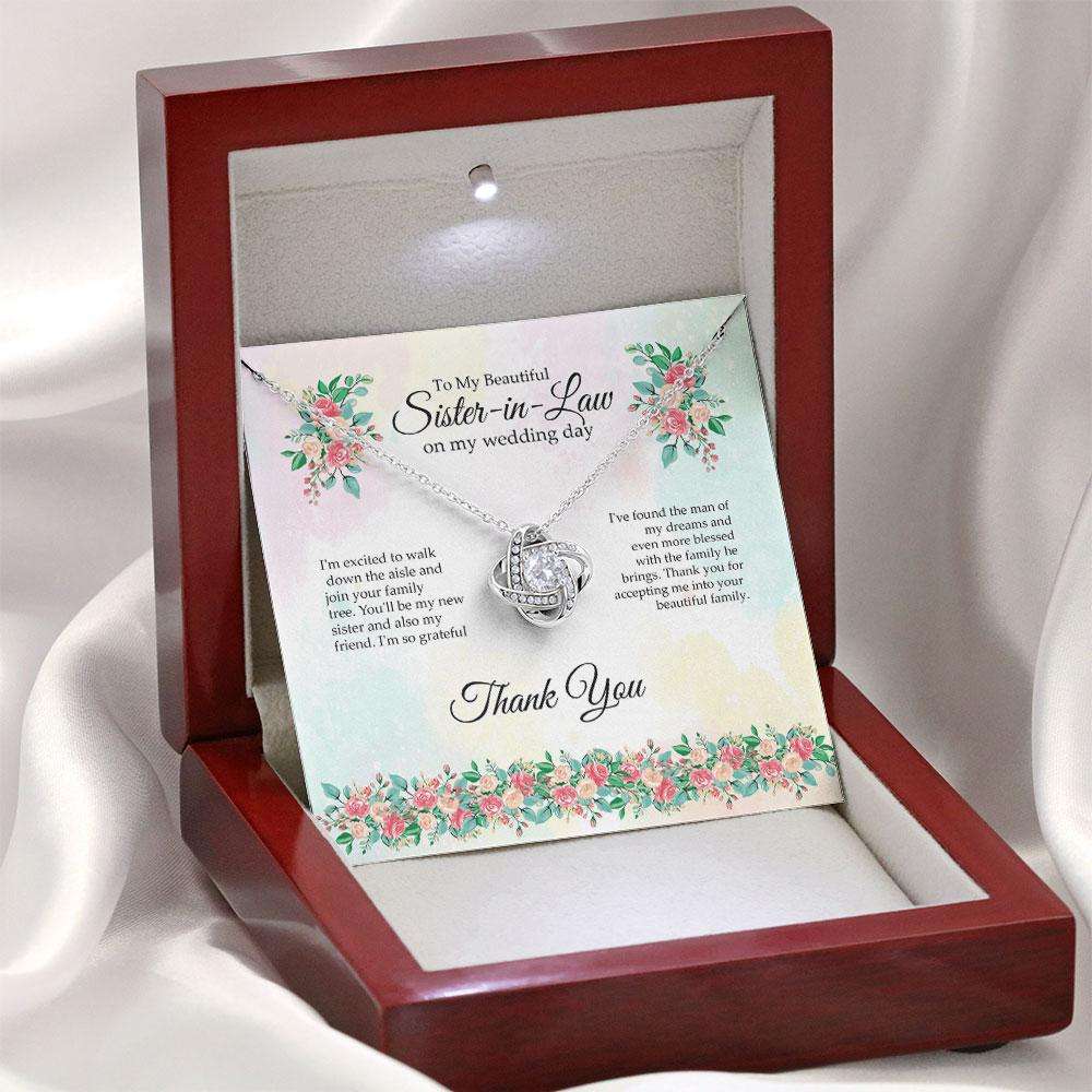 Sister Necklace, Sister In Law Gift On My Wedding Day , Bride To Sister In Law Gifts for Sister Rakva