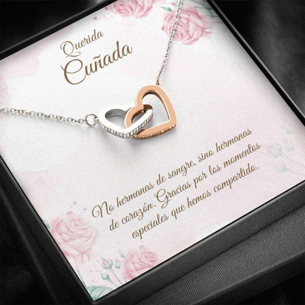 Sister Necklace, Sister-In-Law Necklace In Spanish “ Spanish Family Gifts “ Sweet Sister-In-Law Gift In Spanish Gift For Bride Rakva