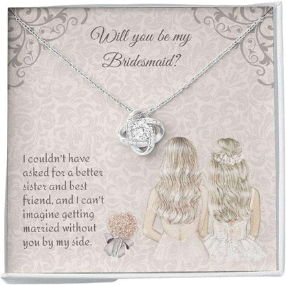 Sister Necklace, Sister Of The Bride Necklace, Bridesmaid Invitation Gift, Sister Of The Bride Gift From Sister Gifts For Friend Rakva