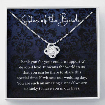 Sister Necklace, Sister Of The Bride Necklace Gift, Sister Wedding Gift From Bride And Groom, Bridal Party Gifts for Sister Rakva