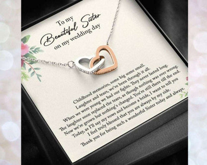 Sister Necklace, Sister Of The Bride Necklace, Sister Wedding Gift From Bride, Thank You Gift To Maid Of Honor Gifts For Friend Rakva