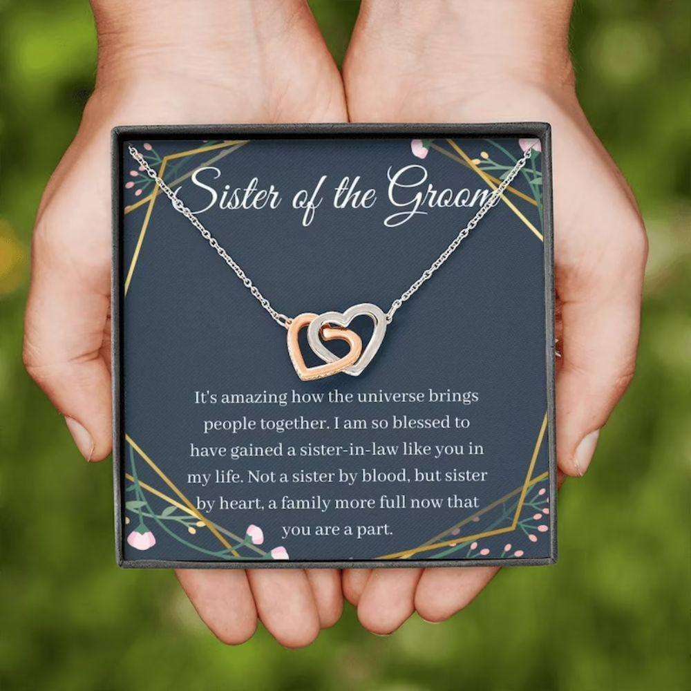 Sister Necklace, Sister Of The Groom Necklace Gift Sister In Law Wedding Gift From Bride Gifts for Sister Rakva