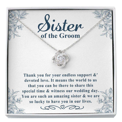 Sister Necklace, Sister Of The Groom Necklace Gift, Wedding Gift From Bride And Groom, Bridal Party Thank You Gift Gifts for Sister Rakva