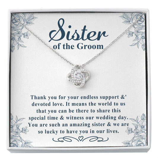 Sister Necklace, Sister Of The Groom Necklace Gift, Wedding Gift From Bride And Groom, Bridal Party Thank You Gift Gifts for Sister Rakva