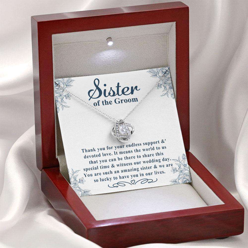 Sister Necklace, Sister Of The Groom Necklace Gift, Wedding Gift From Bride And Groom, Bridal Party Thank You Gift Gifts for Sister Rakva