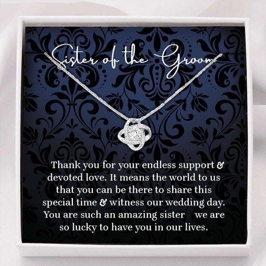 Sister Necklace, Sister Of The Groom Necklace, Wedding Gift From Bride And Groom, Bridal Party Thank You Gifts For Friend Rakva