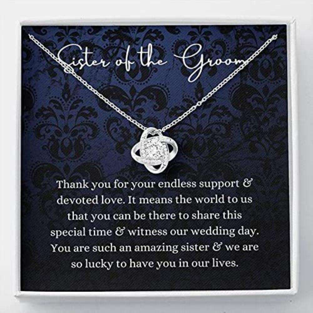 Sister Necklace, Sister Of The Groom Necklace, Wedding Gift From Bride And Groom, Thank You Gifts For Friend Rakva