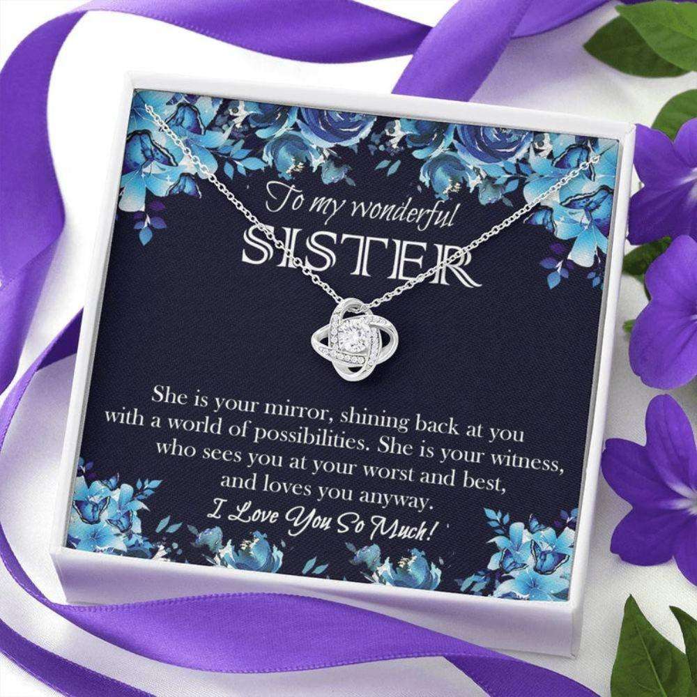 Sister Necklace, Sister’S Love Necklace, Birthday Gift For Sister, To My Wonderful Sister Necklace Gifts For Friend Rakva