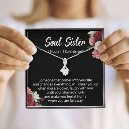 Sister Necklace, Soul Sister Alluring Necklace, Soul Sister Gift, Unbiological Sister Gift, Soul Sisters Jewelry, Best Friend Necklace, Bff Gift Gifts for Sister Rakva