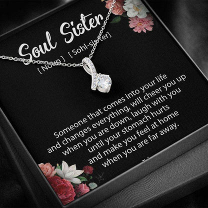 Sister Necklace, Soul Sister Alluring Necklace, Soul Sister Gift, Unbiological Sister Gift, Soul Sisters Jewelry, Best Friend Necklace, Bff Gift Gifts for Sister Rakva