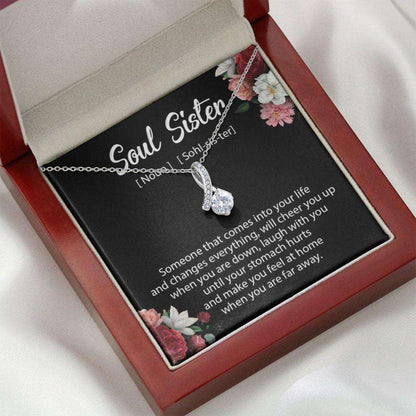 Sister Necklace, Soul Sister Alluring Necklace, Soul Sister Gift, Unbiological Sister Gift, Soul Sisters Jewelry, Best Friend Necklace, Bff Gift Gifts for Sister Rakva