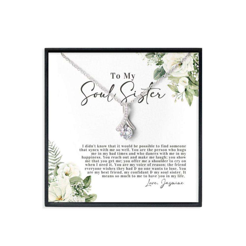 Sister Necklace, Soul Sister Gift, Gift For Soul Sister, Soul Sister Dainty Necklace, Personalized Best Friend Gift, Bff Necklace Gift Gifts for Sister Rakva