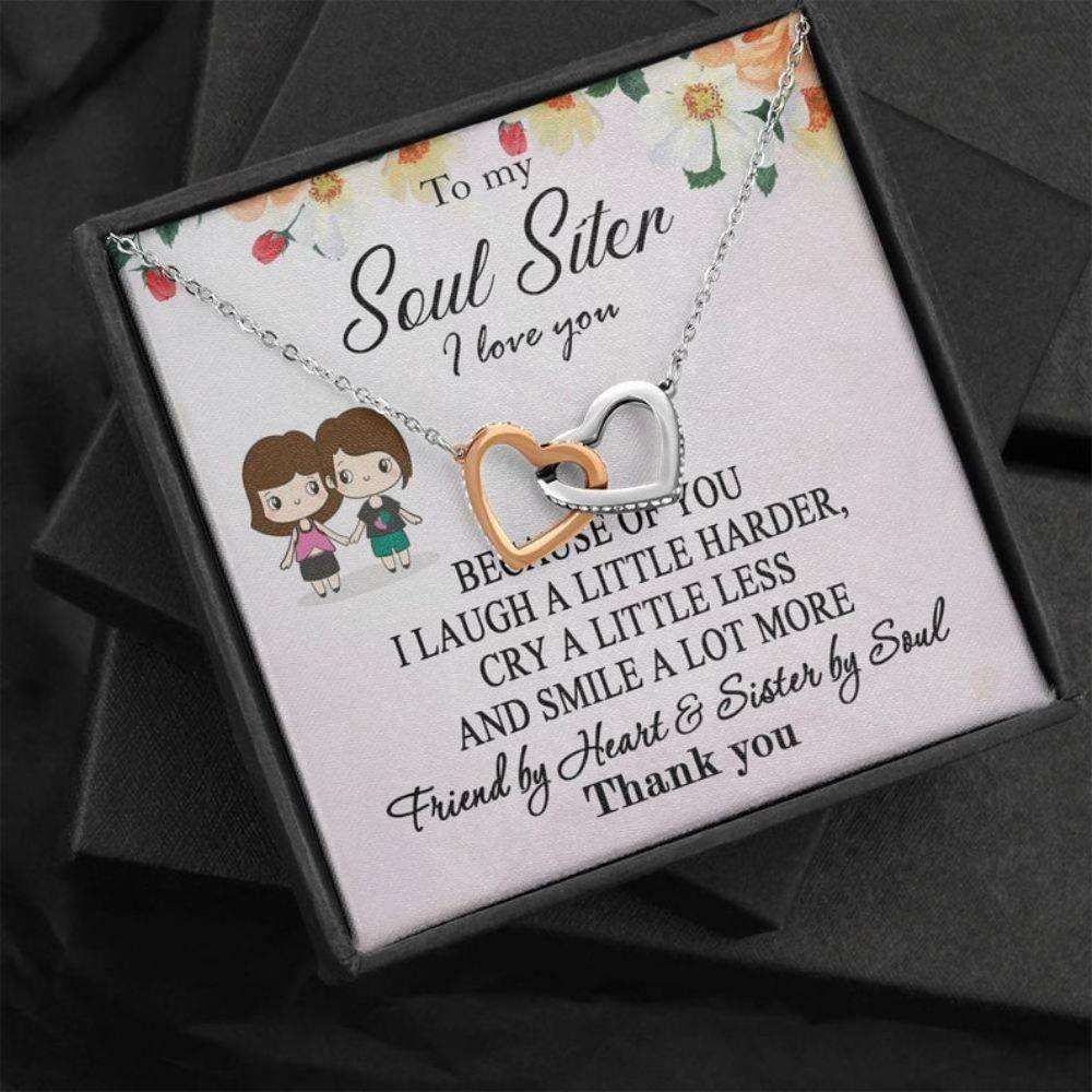 Sister Necklace, Soul Sister Gift, Soul Sister Necklace, Best Friend Valentine Gift, Anniversary Friendship Gift, Bff Gift, Christmas Necklace Gifts for Sister Rakva