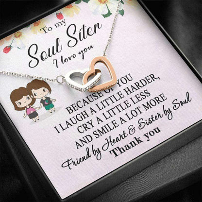 Sister Necklace, Soul Sister Gift, Soul Sister Necklace, Best Friend Valentine Gift, Anniversary Friendship Gift, Bff Gift, Christmas Necklace Gifts for Sister Rakva