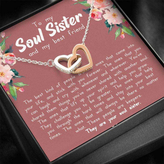 Sister Necklace, Soul Sister Necklace, Gift For Best Friend, Bestie, Bff, Unbiological Sister Gifts For Friend Rakva