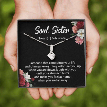 Sister Necklace, Soul Sister Necklace, Gift For Best Friend Bff Unbiological Sister Gifts For Friend Rakva