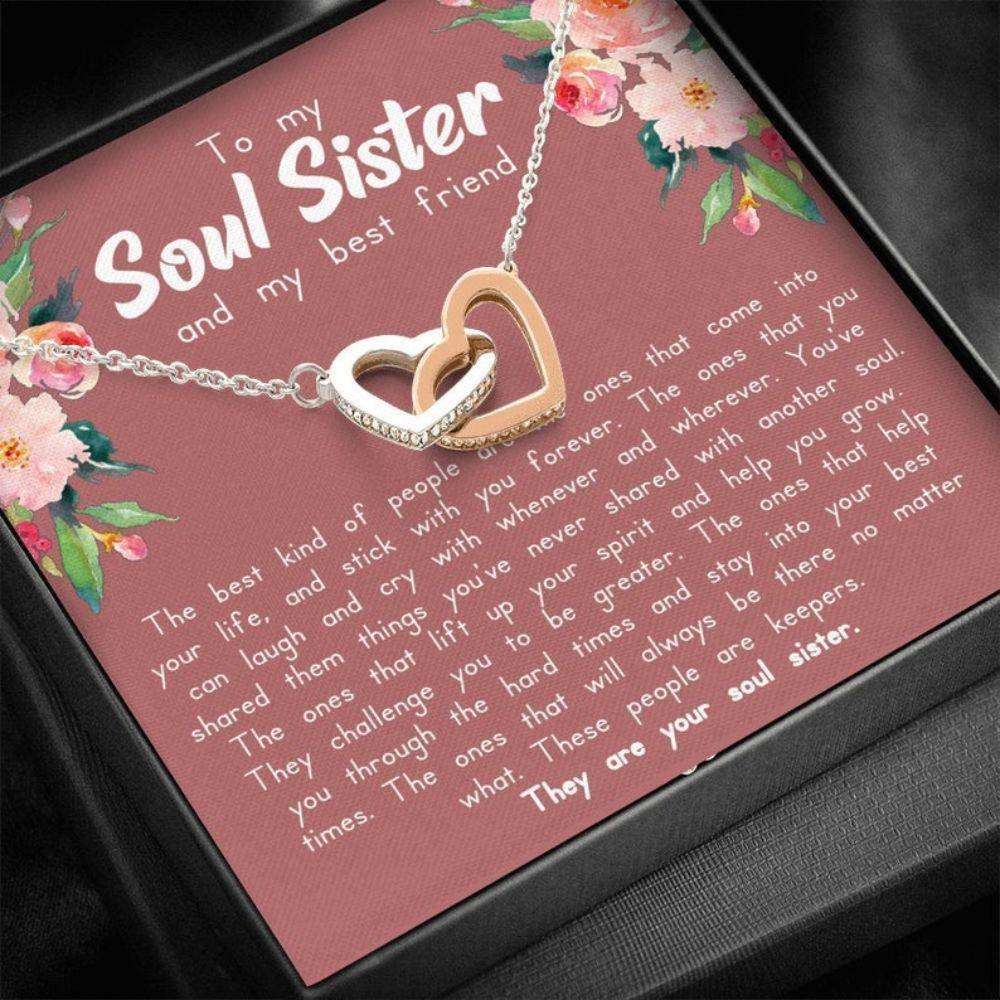 Sister Necklace, Soul Sister Necklace, Soul Sister Gift, Gift For Best Friend, Best Friend Birthday, Bestie Gift, Best Friend Gift, Bff Necklace Gifts For Friend Rakva