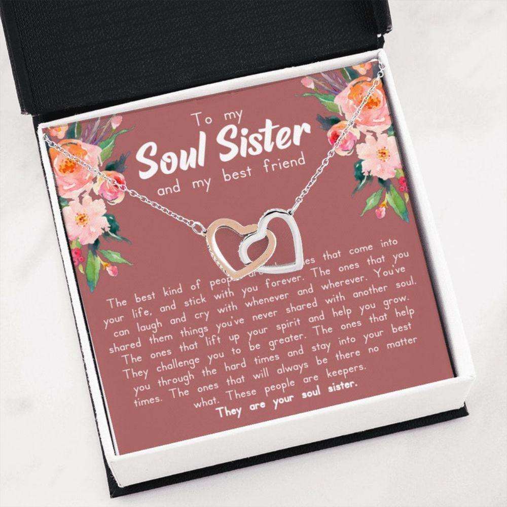 Sister Necklace, Soul Sister Necklace, Soul Sister Gift, Gift For Best Friend, Best Friend Birthday, Bestie Gift, Best Friend Gift, Bff Necklace Gifts For Friend Rakva