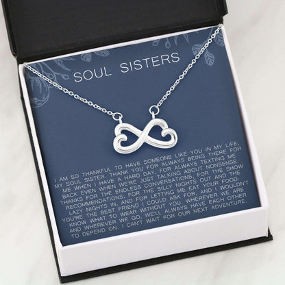 Sister Necklace, Soul Sisters, Bff Gifts “ Infinity Heart Necklace Gifts for Sister Rakva